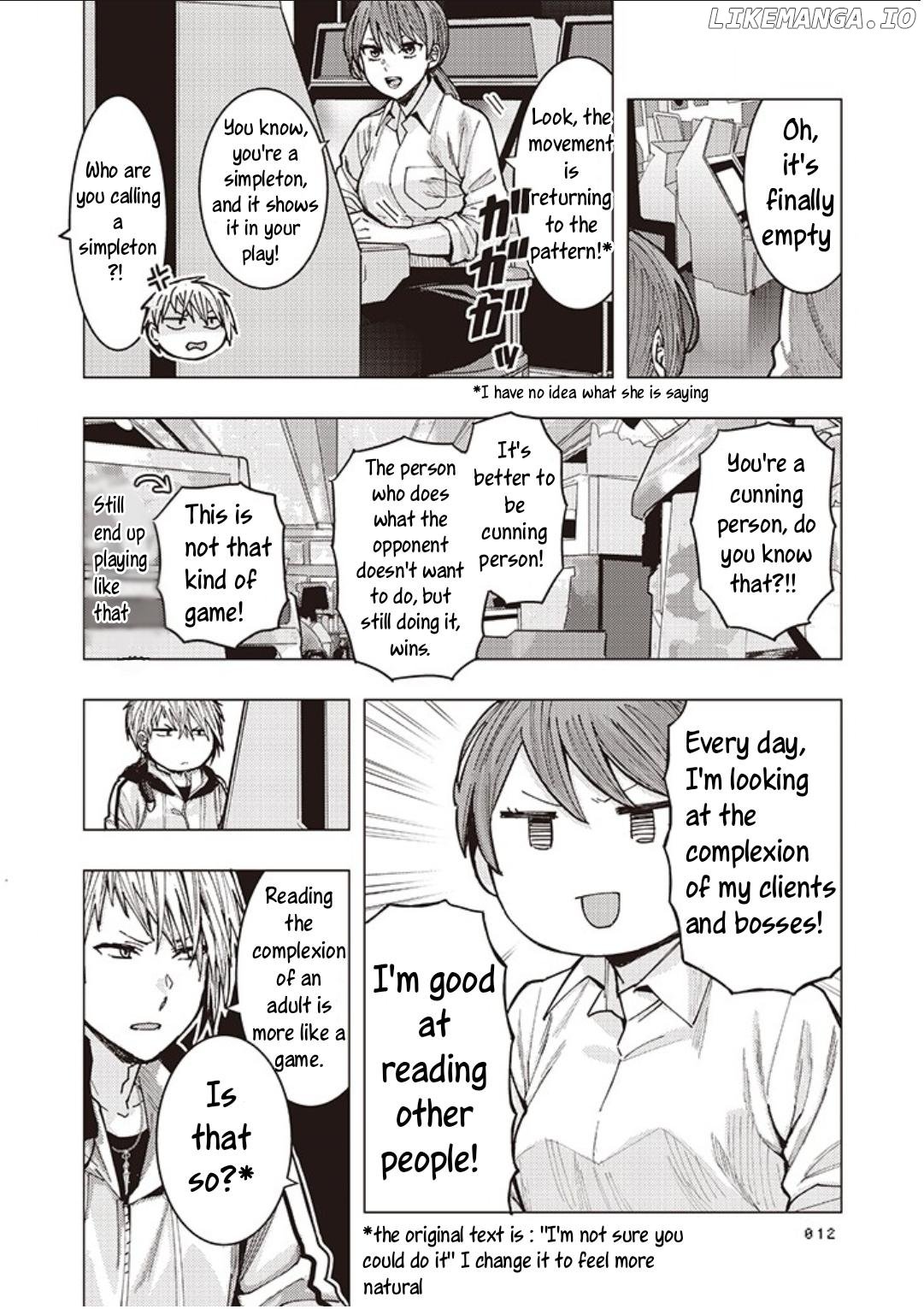 A story about an office lady getting attached to a Yankee high school boy she met at an arcade Chapter 2 - page 6